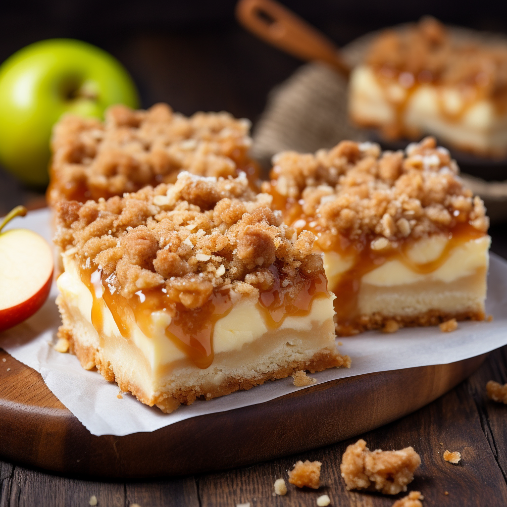 Apple Streusel Cheesecake Bars